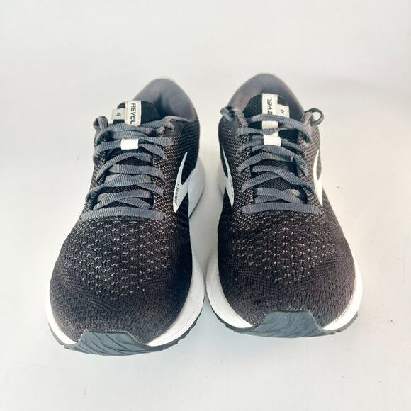 Brooks Revel 4 Running Sneakers Walking Jogging Gym Shoes Grey Black Women 8 - Picture 3 of 14